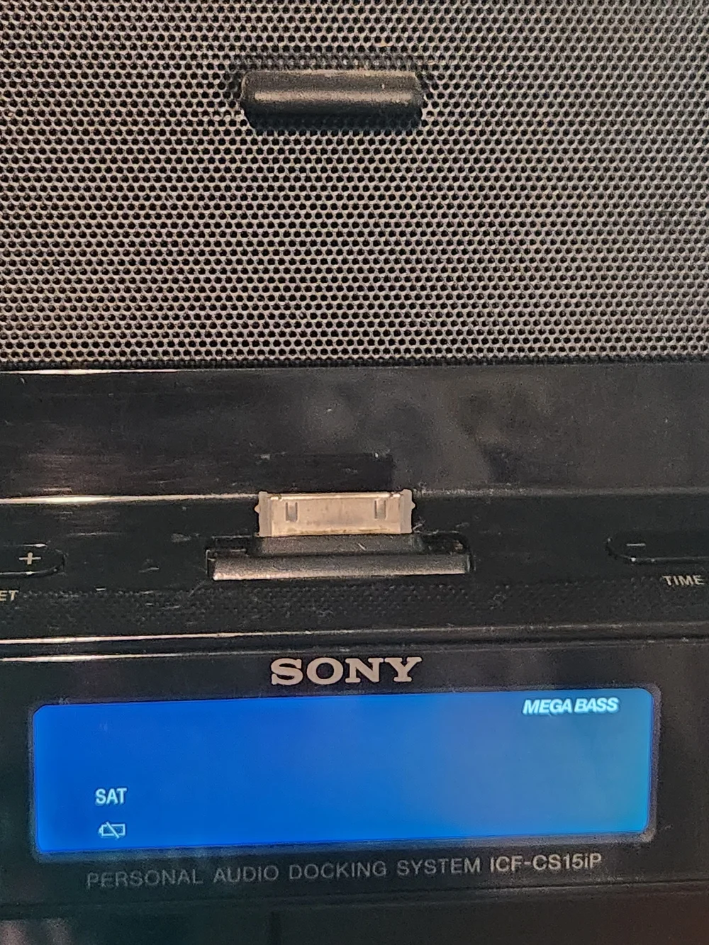 Sony Black Portable Docking Speaker with Clock and Dock
